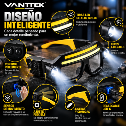 Gafas LED manos libres