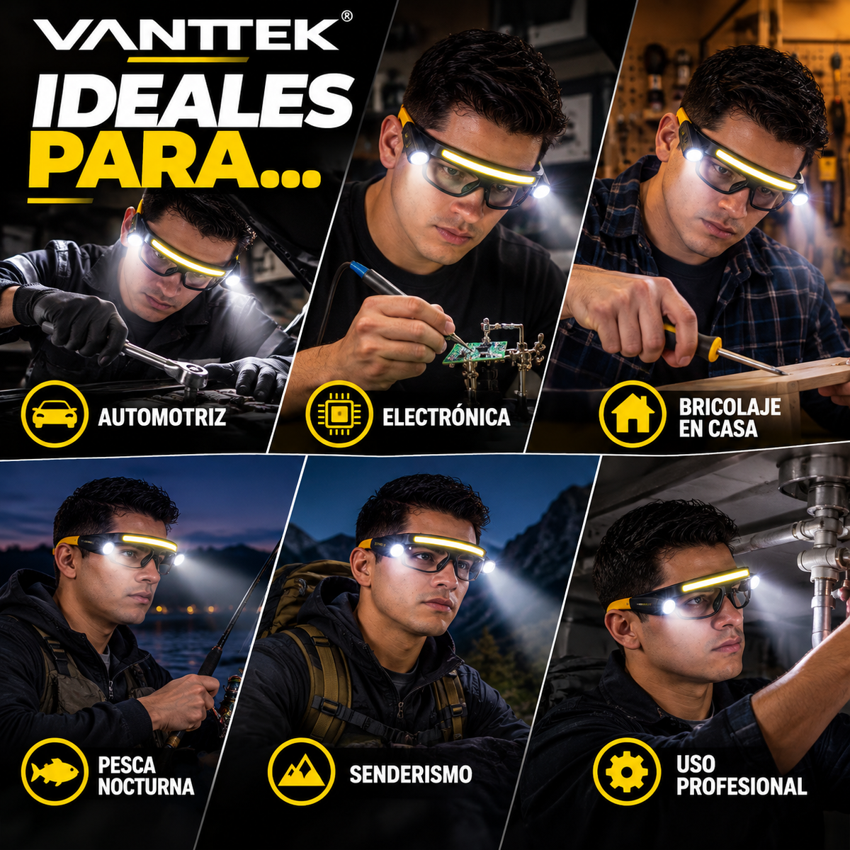 Gafas LED manos libres